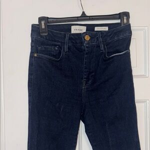 Frame Denim Le One Crop Mini Boot Women's High Rise Indigo Jeans